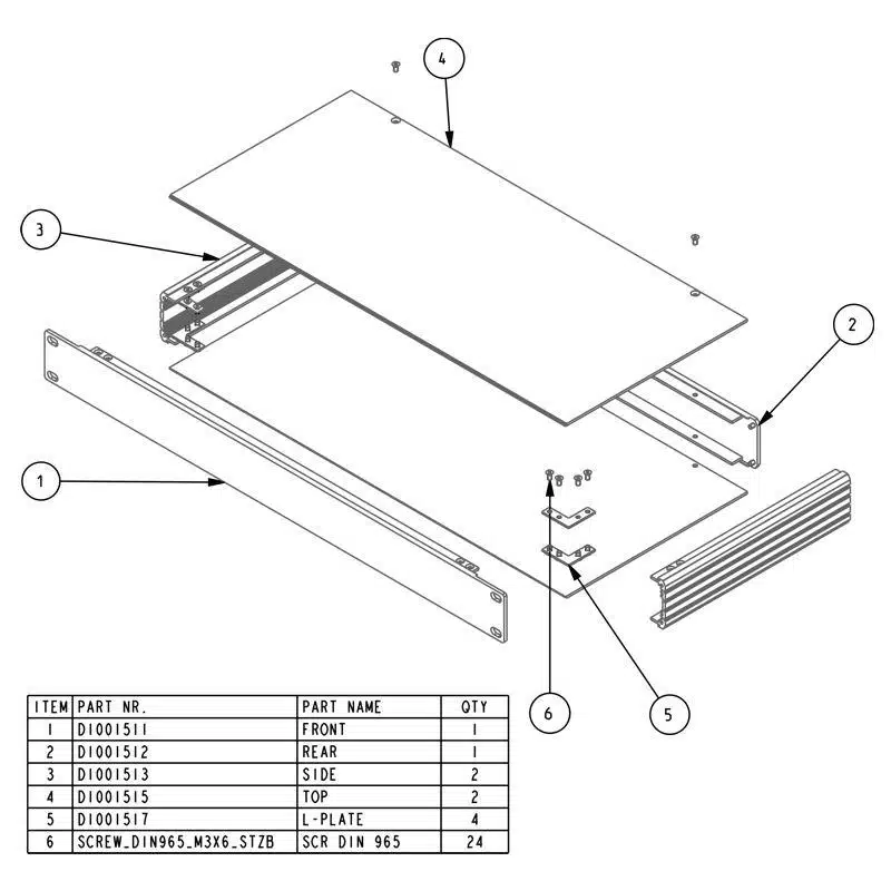 19 inch rack module 1U parts