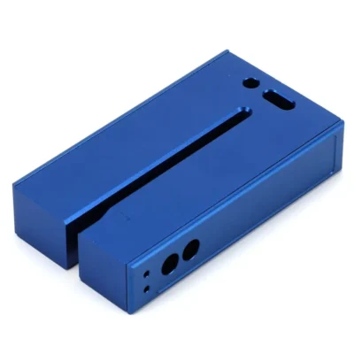 Blue anodized aluminum enclosure